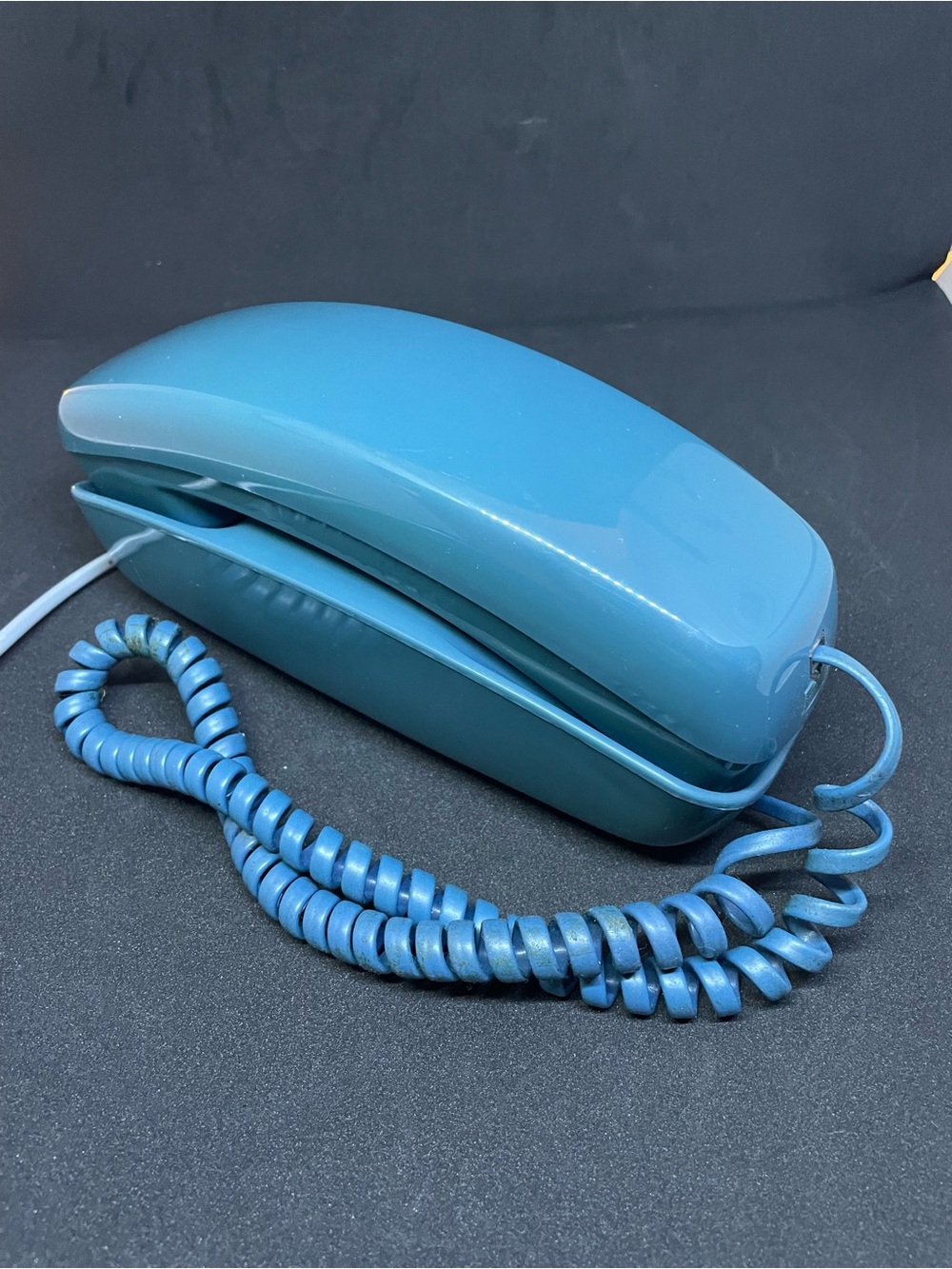 Western Electric - “Trimline”  Corded Blue Desk Telephone - Classic Push-Button